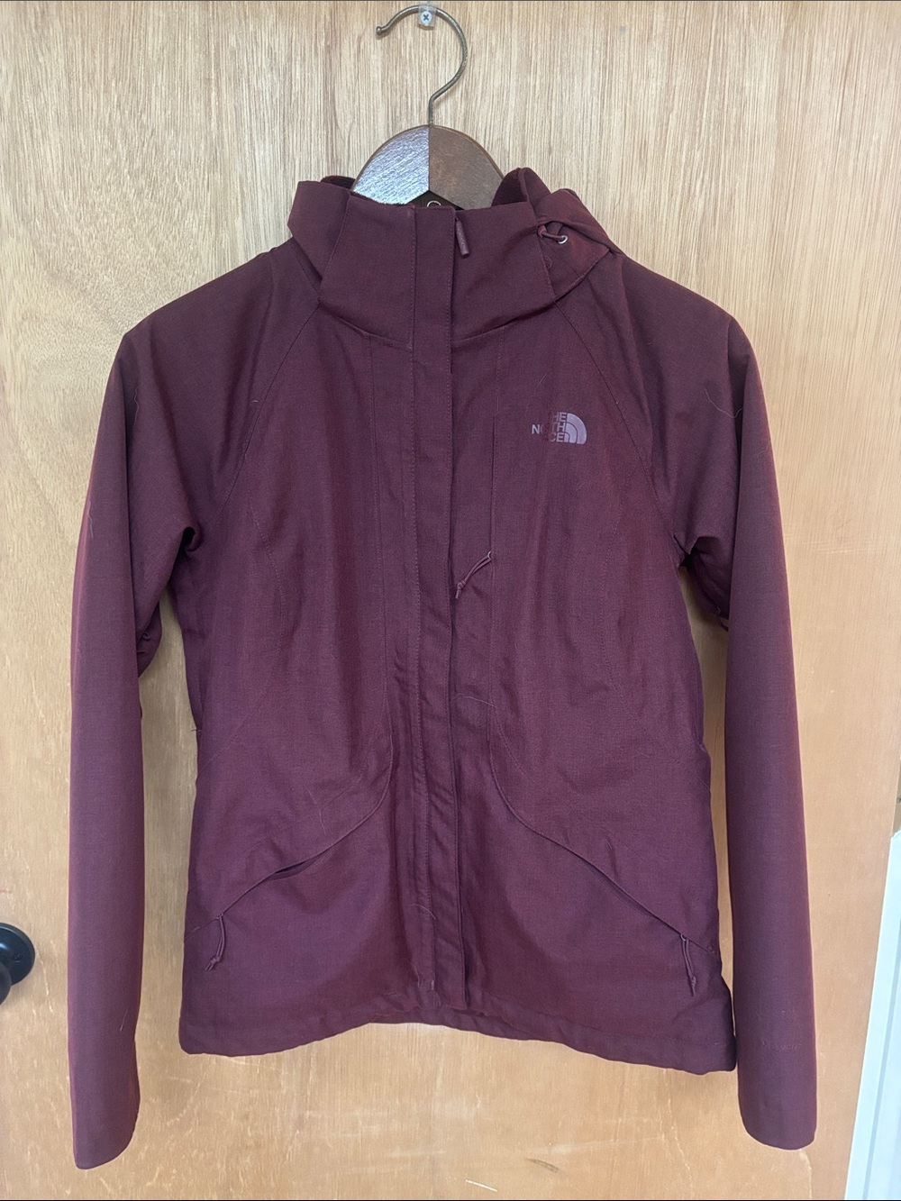 The North Face Women's Maroon Hooded Ski Jacket